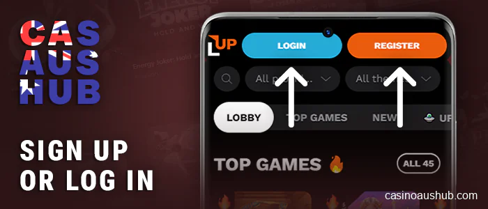 Log in to android casino account or sign up for an account