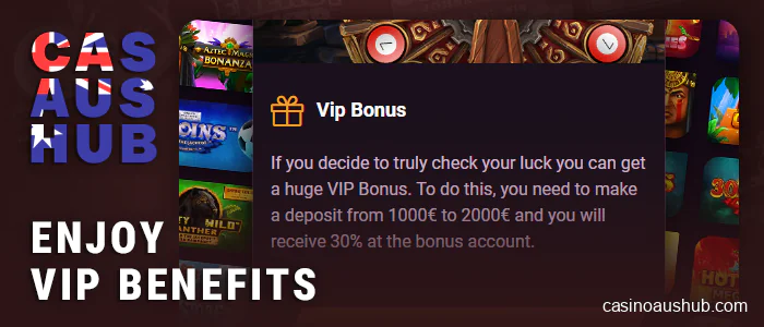 Get VIP benefits at High Roller Casino