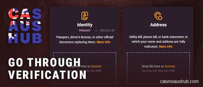Confirm your identity at AUS Pay by Phone casino