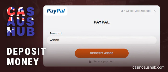 Make a Deposit via Paypal at an online casino