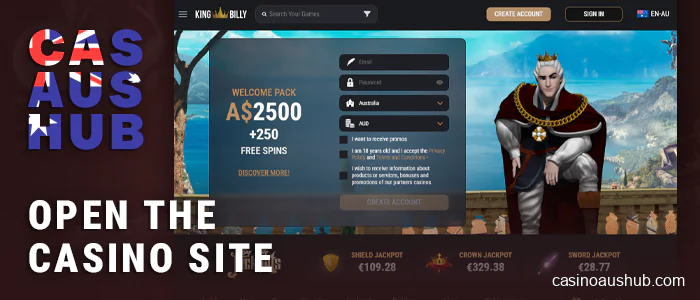 Open the online PaySafe casino site