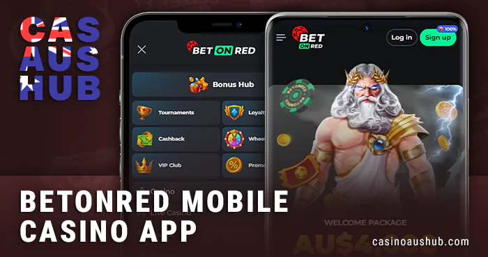 Use the BetOnRed app to play casino games