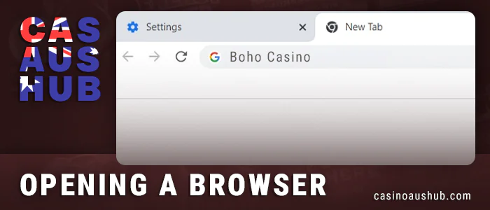 Open your browser and type in the address of online Boho Casino