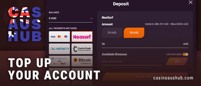 Make a deposit to play at Ricky Casino