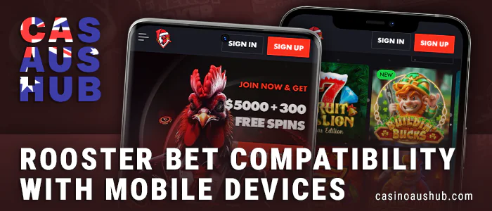 Download the Rooster Bet app on android and ios